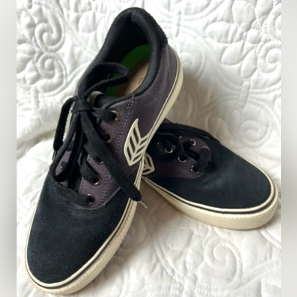 CARIUMA Naoica Tennis Blue Gray Shoe Lace Up Suede Canvas Tie Size 8.5 - Picture 2 of 16
